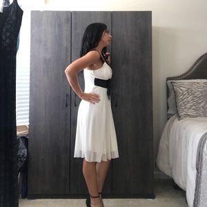Cream And Black Dress
